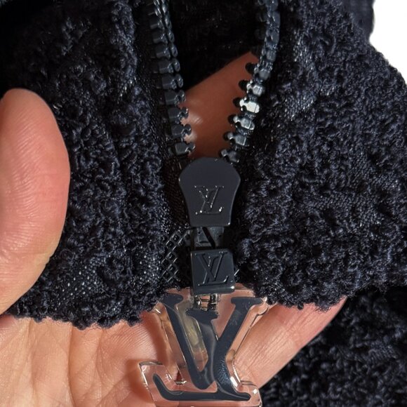 Louis Vuitton Navy Blue Monogram Bouclette Zipped Blouson Jacket - Picture 8 of 13